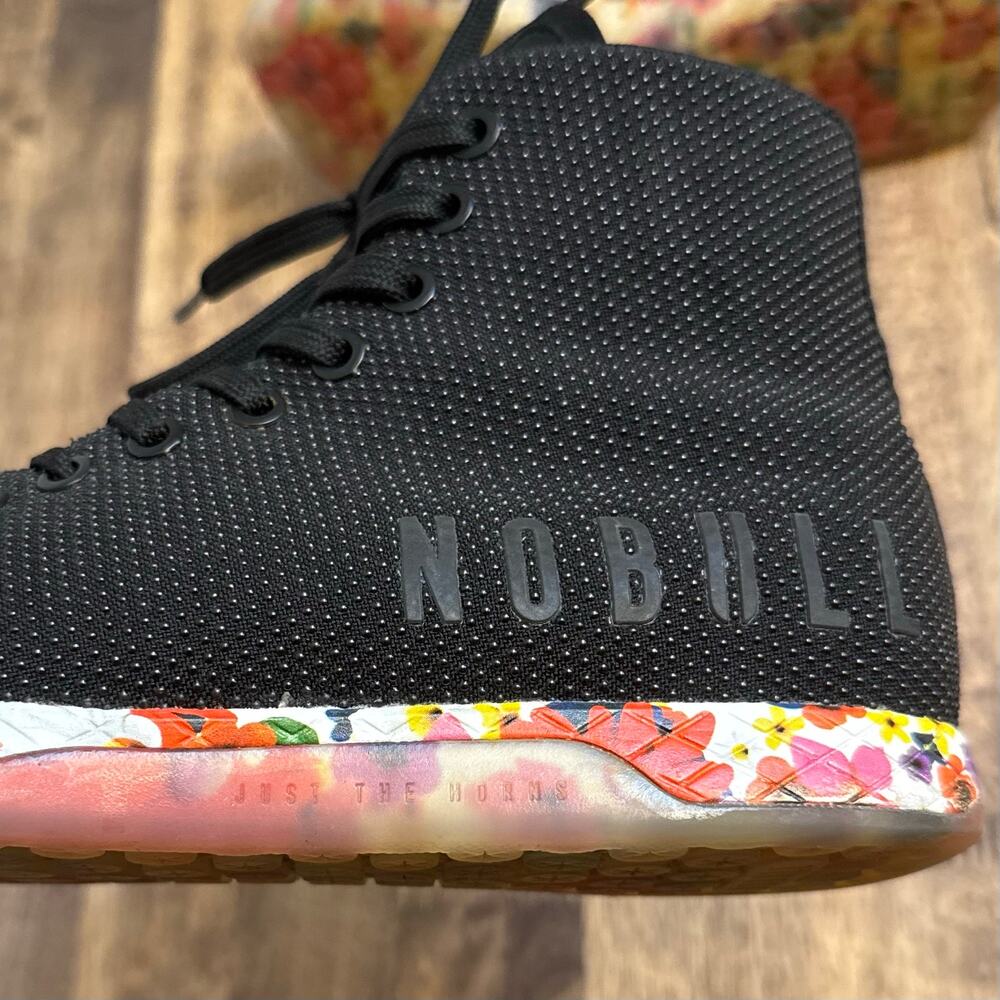 NOBULL Outwork High-Top Trainer CrossFit Shoe Black Floral Women US 8.5 EU 40 - Picture 10 of 10